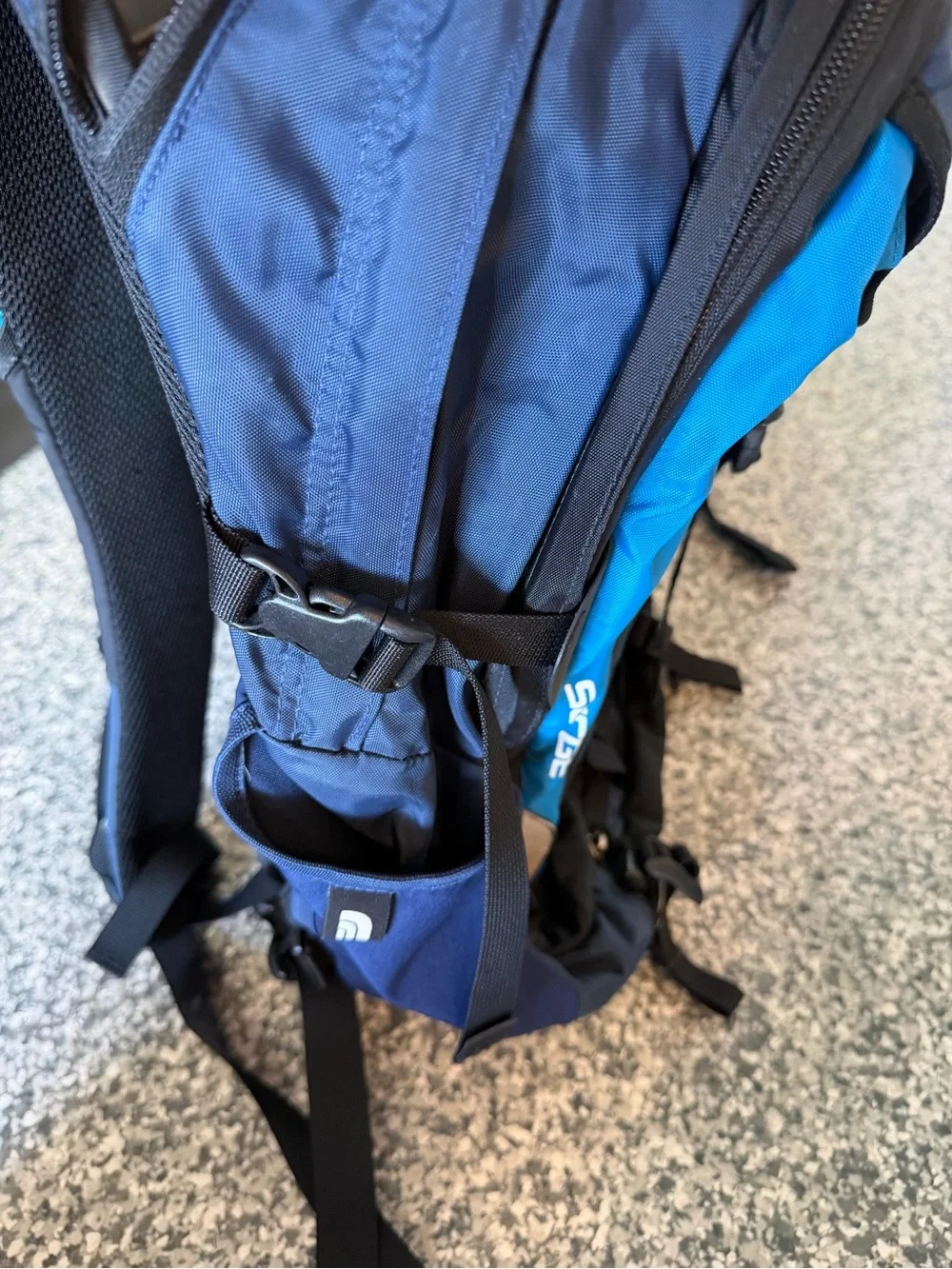 The North Face Surge Backpack- Blue and Navy Hiking Backpack